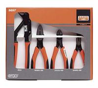 Bahco 9897 4 Piece Ergo Plier Set | 4 piece ERGO plier set | Slip joint, combination, side cutter and long nose | Comfortable grip | Trade use
