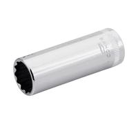 Bahco A6800DM-7 1/4-Inch Bi-Hex Deep Length Socket, Silver, 7 mm