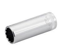Bahco A6800DM-8 1/4-Inch Bi-Hex Deep Length Socket, Silver, 8 mm