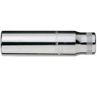 Bahco A6800DZ-7/16 1/4-Inch Bi-Hex Deep Length Socket, Silver, 7/16-Inch