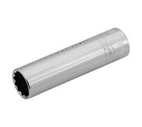 Bahco A7402DM-10 3/8-Inch Bi-Hex Deep Length Socket, Silver, 10 mm