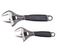 Bahco Adjust 9031/29 Ergo Adjustable Wrench Extra Wide Jaw Twin Pack 6″ & 8″