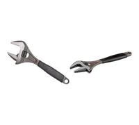 Bahco Adjustable Wrench 9035, Orange, 12 inches & 9033 Extra Wide Jaw Adjustable Wrench, 270mm Length