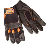Bahco Anti Vibration Padded Palm Work Gloves Black / Grey M