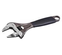Bahco BAH9029RTUS Ergo Big-Mouth Adjustable Wrench Thin Jaw Wide Mouth with Rubber Handle - 6 Inch - Black Phosphate Finish