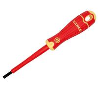 Bahco Bahcofit Insulated Slotted Screwdriver 2.5 X 75mm For Safe Electrical Work