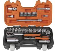 Bahco BAHS330 Socket Set 34pc 1/4" 3/8" Drive Bits + Sparkplug Sockets S330