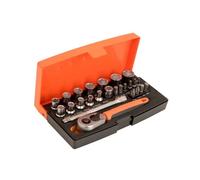 Bahco BAHSL25 25pc Metric 1/4in Drive Socket & Screwdriver Set