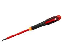 Bahco BE-8050S Alloy Steel 1000V Slotted Screwdriver, 125mm Blade, 1mm x 5.5mm Tip