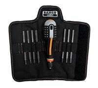 Bahco BE-8574 "Ergo" Screwdriver Set with 7 Interchangeable Blades, Multi-Colour