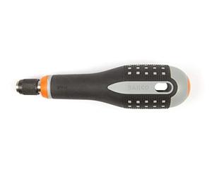 Bahco BE-8575"Ergo" Screwdriver Handle with Quick Release Bit Holder, Multi-Colour, 1/4" Hexagonal Bit Reception