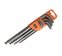 Bahco BE-9770 9 Piece Long Ball End Hexagon Allen Key Set 1.5 - 10mm Hex Key Set