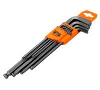 Bahco BE-9770 Metric Long Ball End Hex L-Key Set, 9 Piece