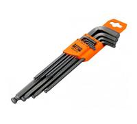 Bahco Be-9770 Metric Long Ball End Hex L-Key Set, 9 Piece Multi Colour (One Size)