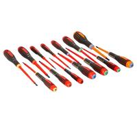Bahco BE-9876S Ergo™ 14 Piece VDE Insulated Slotted, Phillips, Pozi, Torx & Combi PZ Screwdriver Set