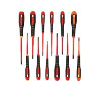 Bahco BE-9878SL ERGO 12 Piece VDE Insulated Slim Screwdriver Set SL/PH/PZ/TX