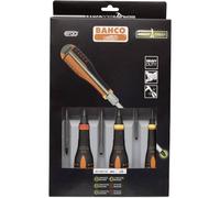 Bahco BE-9881TB Ergo Through Blade Driver Set 6 Piece | Strike Cap Pro | Through blade transfers striking force | Metal cap | Hex bolster for torque | Heavy duty trade use