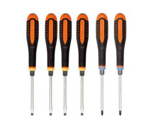Bahco BE-9882TB ERGO Through Hex Blade 6 Piece Assorted Screwdriver Set PZ, SL