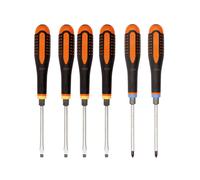 Bahco BE-9882TB Through Blade Screwdriver Set with Impact Grip Slotted & Pozi