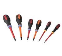 Bahco BE-9884S ERGO Mixed Insulated Screwdriver (Pack of 6),!Gray