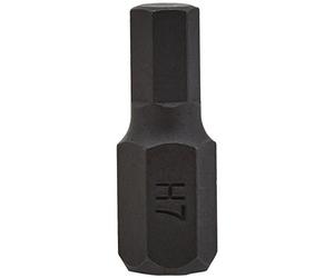 Bahco BE5049H7 Steel-Grey Greased Finish Hexagonal Bit, 10 mm Drive, 7 mm Size, 30 mm Length (Pack of 5)