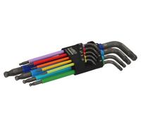 Bahco Hexagon Allen Key Set C1997LM/9P - 9-Piece Metric Long Ball End, Colour-Coded 1.5-10mm