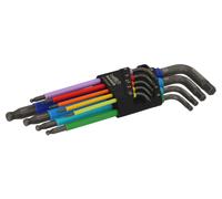 Bahco C1997LM/9P 9 Piece Metric Long Ball End Coloured Hexagon Allen Key Set ...