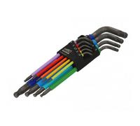 Bahco C1997Lm/9P Metric Long Ball End Coloured Hex L-Key Set, 9 Piece Multi Colour (One Size)
