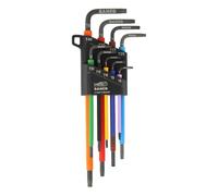 Bahco Torx Key Set 9-Piece - Colour-Coded Long Keys