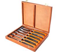 Bahco Chisel Set Bevel Edge Wood 8pc Chisels In Wooden Box 424P-S6-EUR