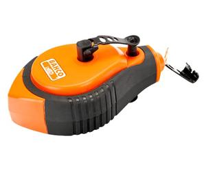 Bahco CL-1221 Chalk Line Reel 30m 3X Rewind 16kg Line Belt Clip Tool Kit | 30m chalk line reel with 3X rewind, clutch, 50g chalk capacity, belt clip, plumb bob function and 16kg breaking strain line.