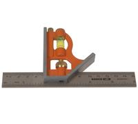 Bahco CS150 Combination Set Square 150mm 6in Carpenters Woodworking Steel Rule