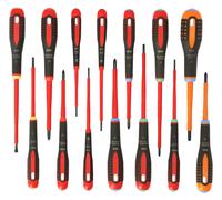 Bahco Ergo 14 Piece VDE Insulated Screwdriver Set Slot Ph Pz Tx,+Minus, BE-9876S