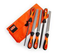 Bahco Ergo Assorted Engineers File Set 200mm 5 Piece Roll Up Wallet 1-477-08-2-2