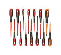 Bahco BE-9876S Ergo™ 14 Piece VDE Insulated Slotted, Phillips, Pozi, Torx & Combi PZ Screwdriver Set