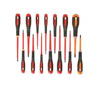 Bahco Ergo 14 Piece VDE Insulated Screwdriver Set Slot Ph Pz Tx,+Minus, BE-9876S
