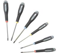 Bahco BE-9886 ERGO 6 Piece Screwdriver Set Slotted, Phillips & Pozi
