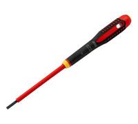 Bahco Ergo Vde Insulated Slotted Screwdriver 4.0 X 100mm - Safe And Comfortable For Live Equipment