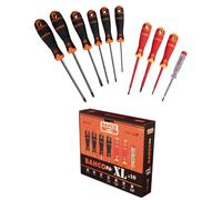 Bahco Fit B219.110 10 Piece XL VDE & Standard Grip PH,PZ,Slot,TX Screwdriver Set