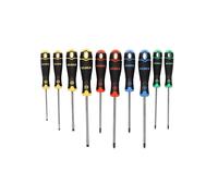 Bahco Fit Coloured Handle Screwdriver Set, 10 Piece SL/PH/PZ/TX Bahco Multicolor