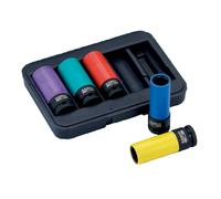 BAHCO Five Piece Deep Impact Socket Set 17/19/21/22/24 mm BWSS12P5