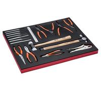 Bahco Foam Tool Storage Tray with Auto Clips - 18-Piece Pliers Set