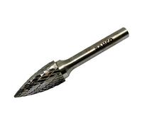 Bahco G1625M08X Tungsten Carbide Fine Rotation Burr in Bullet Shape with 28/14 Tooth, 0 V, Silver