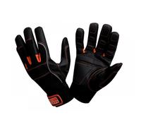 Bahco Anti Vibration Padded Palm Work Gloves Black / Grey XL
