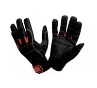 Bahco Anti Vibration Padded Palm Work Gloves Black / Grey M