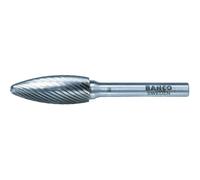 Bahco H0613M03X Medium Tungsten Carbide Rotation Burr in Flame Form with 16/8 Tooth, Silver