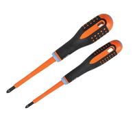 Bahco - Insulated ERGO™ Combi Screwdriver Twin Pack PZ1/SL5 & PZ2/SL6
