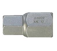 Bahco K8909ML-12 6 Edge Adaptor Bit Holder for Inside Hexagonal, Black, 12 mm