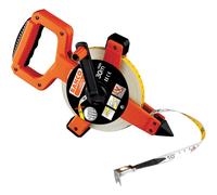 Bahco LTS Open Reel Fiberglass Tape Measure Imperial & Metric 100ft / 30m 13mm