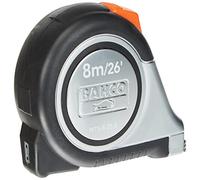 Bahco MTS825E Auto Tape 8m/26ft Reversible Magnetic Tip | 8m tape measure with magnetic tip corrosion resistant blade and auto lock function